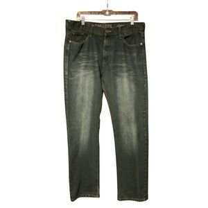 Ring of Fire Wrightwood DR Mens Straight Leg Jeans Dark Wash 36x32 Blue‎ Denim